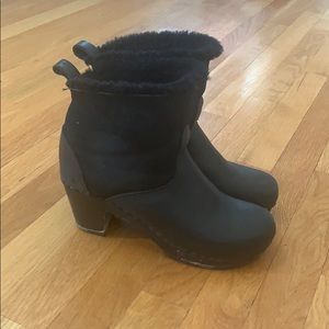 No. 6 shearling clogs
